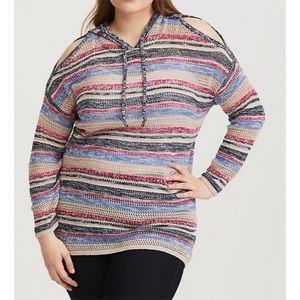Torrid Hoodie Knit Tunic Sweater